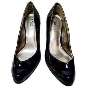 Cato Women’s Size 7 Black Pumps – Silver 3" Heels – Closed Toe Dress Shoes